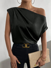 Load image into Gallery viewer, Ruched Single Shoulder Blouse
