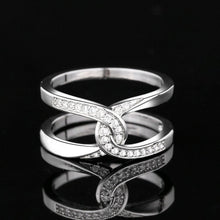 Load image into Gallery viewer, Twisted Inlaid Zircon Double-layered Ring