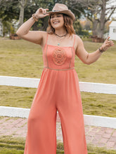 Load image into Gallery viewer, Lace Detail Spaghetti Strap Wide Leg Jumpsuit
