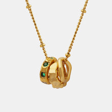 Load image into Gallery viewer, Titanium Steel Inlaid Zircon Pendant Necklace