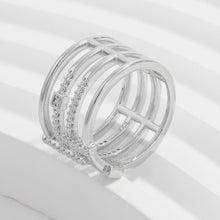 Load image into Gallery viewer, 925 Sterling Silver Inlaid Zircon Ring