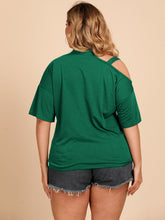 Load image into Gallery viewer, Tied Cold-Shoulder Tee Shirt