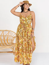 Load image into Gallery viewer, Printed V-Neck Maxi Cami Dress