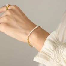 Load image into Gallery viewer, Freshwater Pearl Titanium Steel Bracelet