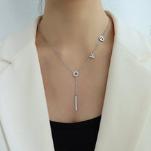 Load image into Gallery viewer, Titanium Steel Letter Necklace