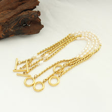 Load image into Gallery viewer, Freshwater Pearl Titanium Steel Bracelet