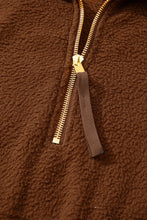 Load image into Gallery viewer, Drawstring Half Zip Long Sleeve Sweatshirt