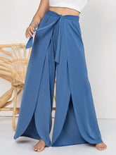 Load image into Gallery viewer, Tied Slit Wide Leg Pants