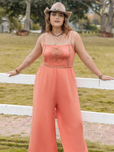 Load image into Gallery viewer, Lace Detail Spaghetti Strap Wide Leg Jumpsuit