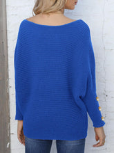Load image into Gallery viewer, Boat Neck Long Sleeve Sweater