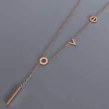 Load image into Gallery viewer, Titanium Steel Letter Necklace