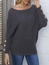 Load image into Gallery viewer, Boat Neck Long Sleeve Sweater