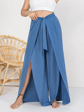 Load image into Gallery viewer, Tied Slit Wide Leg Pants