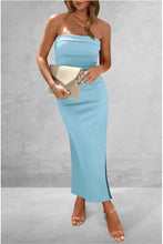 Load image into Gallery viewer, Slit Tube Midi Dress