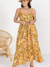 Load image into Gallery viewer, Printed V-Neck Maxi Cami Dress