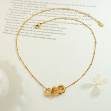 Load image into Gallery viewer, Titanium Steel Inlaid Zircon Pendant Necklace