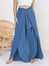 Load image into Gallery viewer, Tied Slit Wide Leg Pants