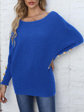 Load image into Gallery viewer, Full Size Boat Neck Long Sleeve Sweater
