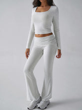 Load image into Gallery viewer, Devine Square Neck Long Sleeve Top and Pants Set
