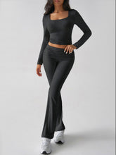 Load image into Gallery viewer, Devine Square Neck Long Sleeve Top and Pants Set
