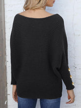 Load image into Gallery viewer, Full Size Boat Neck Long Sleeve Sweater
