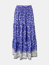 Load image into Gallery viewer, Full Size Tiered Printed Elastic Waist Skirt
