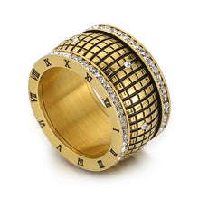 Load image into Gallery viewer, Inlaid Rhinestone Stainless Steel Ring
