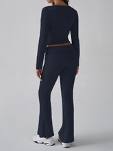 Load image into Gallery viewer, Devine Square Neck Long Sleeve Top and Pants Set
