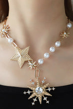 Load image into Gallery viewer, Synthetic Pearl Star Shape Alloy Necklace
