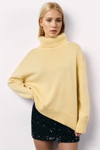 Load image into Gallery viewer, Basic Bae Turtleneck Long Sleeve Dropped Shoulder Sweater
