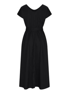 Ruched V-Neck Cap Sleeve Dress