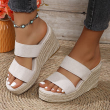 Load image into Gallery viewer, Open Toe Platform Wedge Sandals
