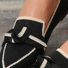 Load image into Gallery viewer, Bow Contrast Trim Point Toe Sneakers
