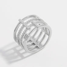 Load image into Gallery viewer, 925 Sterling Silver Inlaid Zircon Ring
