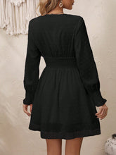 Load image into Gallery viewer, Lace Detail V-Neck Long Sleeve Dress
