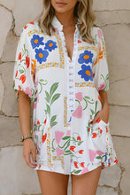 Load image into Gallery viewer, Pocketed Printed Half Sleeve Romper
