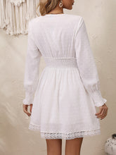 Load image into Gallery viewer, Lace Detail V-Neck Long Sleeve Dress
