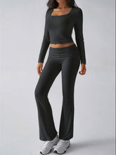 Load image into Gallery viewer, Devine Square Neck Long Sleeve Top and Pants Set
