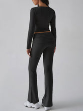 Load image into Gallery viewer, Devine Square Neck Long Sleeve Top and Pants Set
