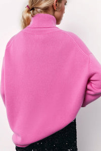 Basic Bae Turtleneck Long Sleeve Dropped Shoulder Sweater