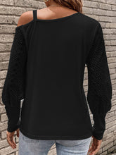 Load image into Gallery viewer, Asymmetrical Neck Lace Long Sleeve T-Shirt
