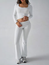 Load image into Gallery viewer, Devine Square Neck Long Sleeve Top and Pants Set
