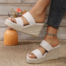 Load image into Gallery viewer, Open Toe Platform Wedge Sandals
