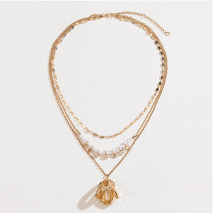 Triple-Layered Alloy Necklace