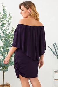 Full Size Off-Shoulder Half Sleeve Dress