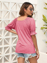 Load image into Gallery viewer, Ruched Short Sleeve Blouse
