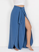 Load image into Gallery viewer, Tied Slit Wide Leg Pants
