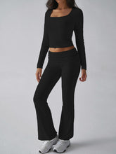 Load image into Gallery viewer, Devine Square Neck Long Sleeve Top and Pants Set
