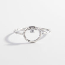 Load image into Gallery viewer, Zircon Circle 925 Sterling Silver Ring
