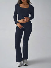 Load image into Gallery viewer, Devine Square Neck Long Sleeve Top and Pants Set
